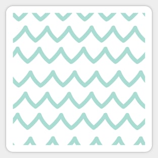 White blue sea ocean waves Sticker